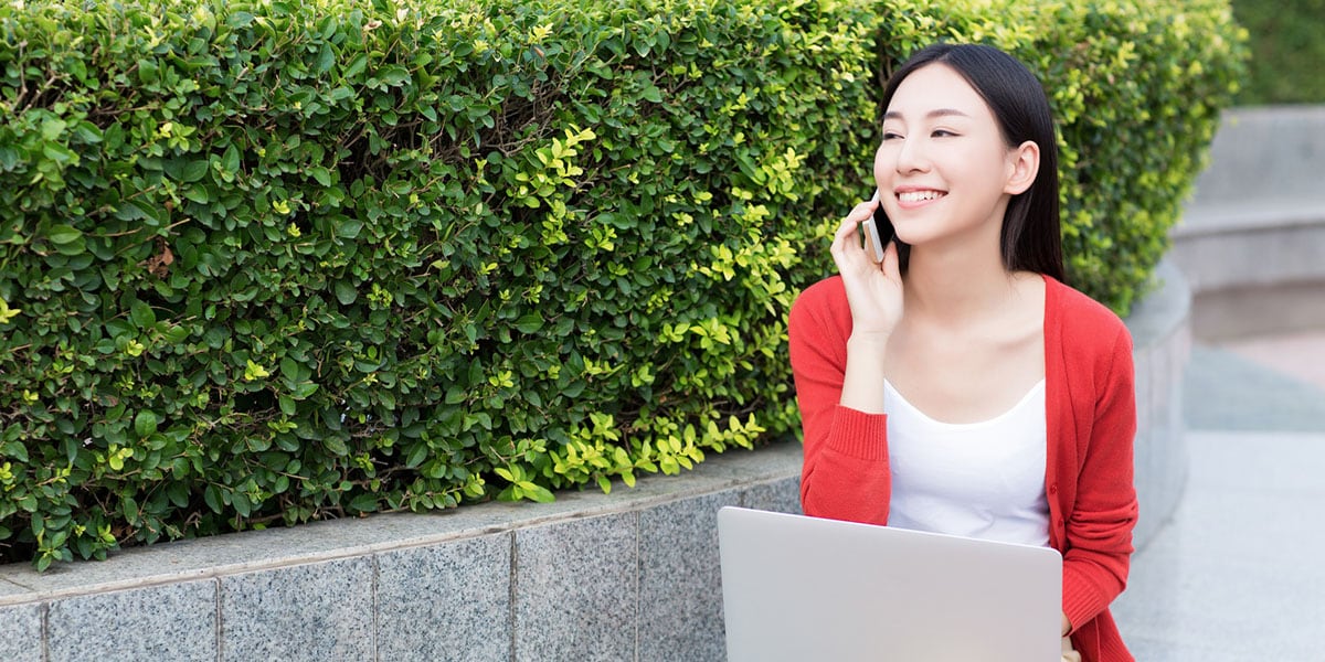 woman on the phone