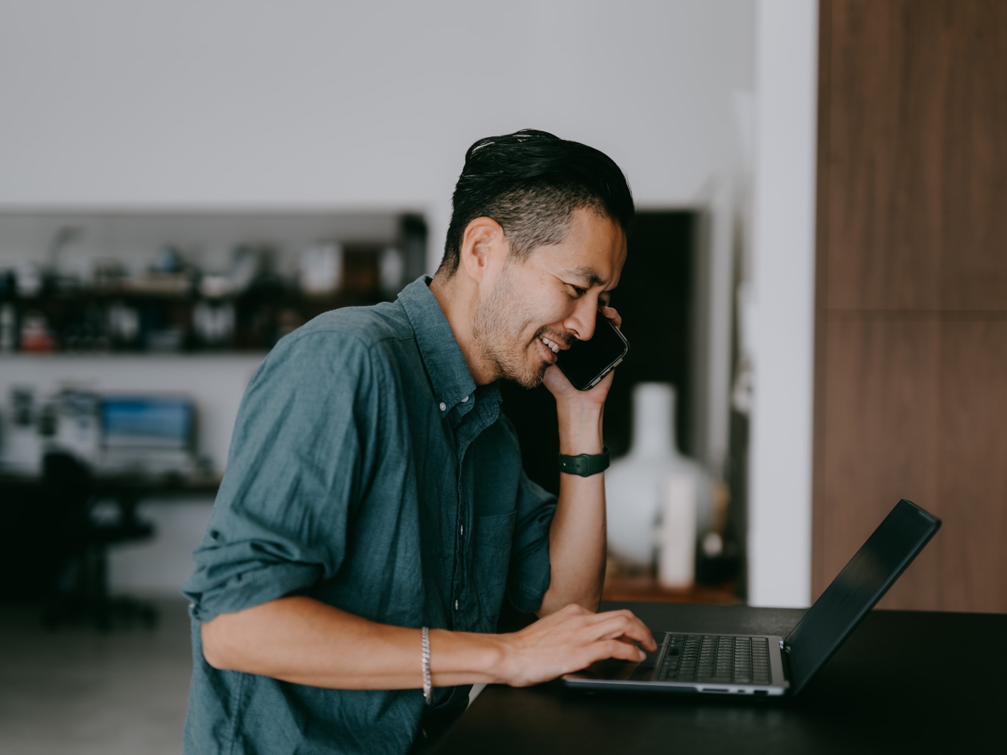 guy using laptop