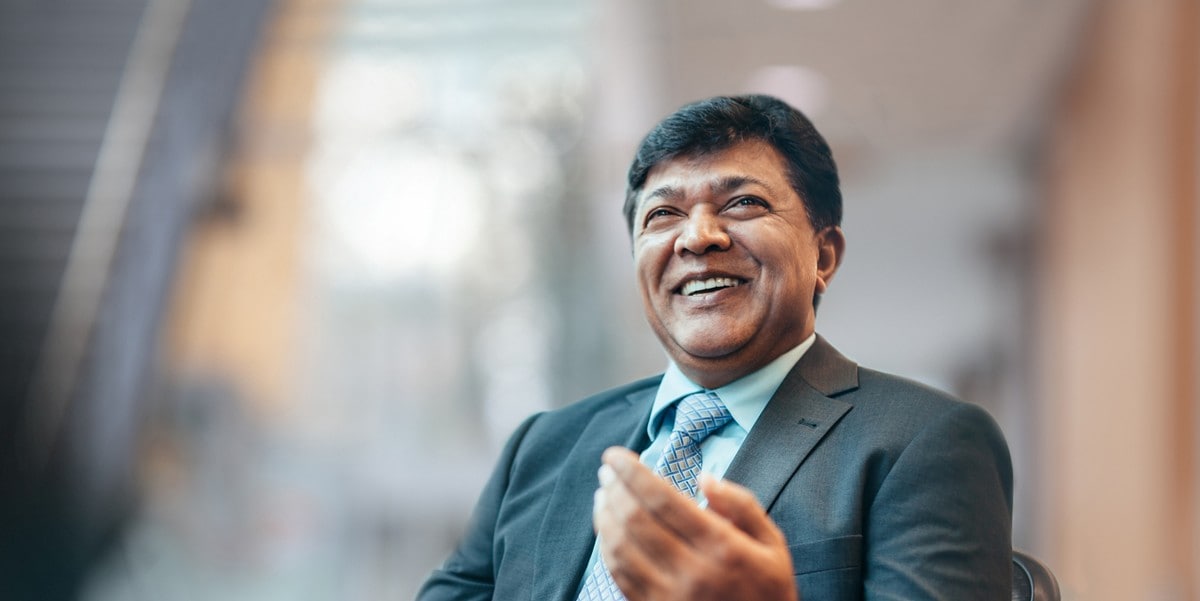 professional man smiling