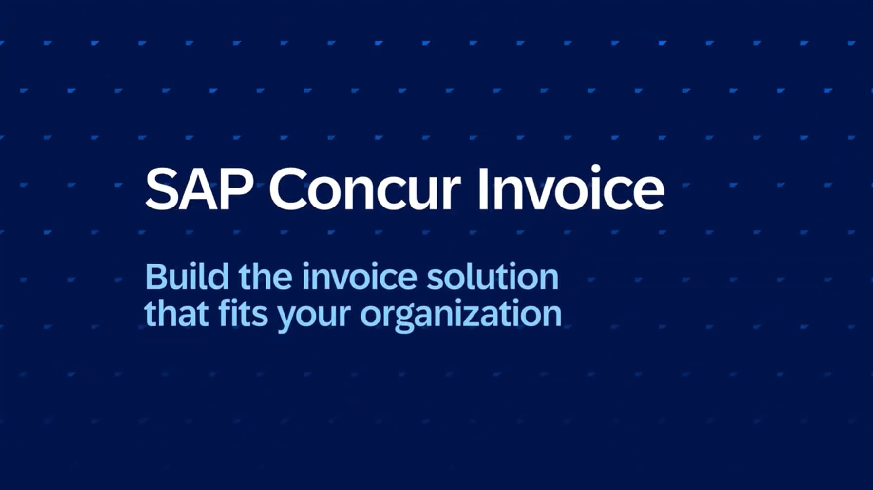 SAP Concur Invoice