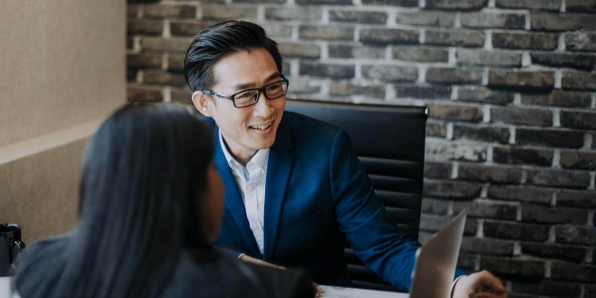 business meeting with two coworkers