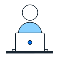 computer person graphic