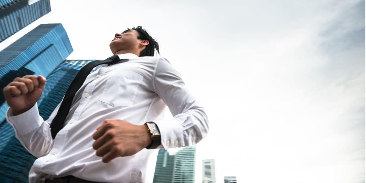 business man running