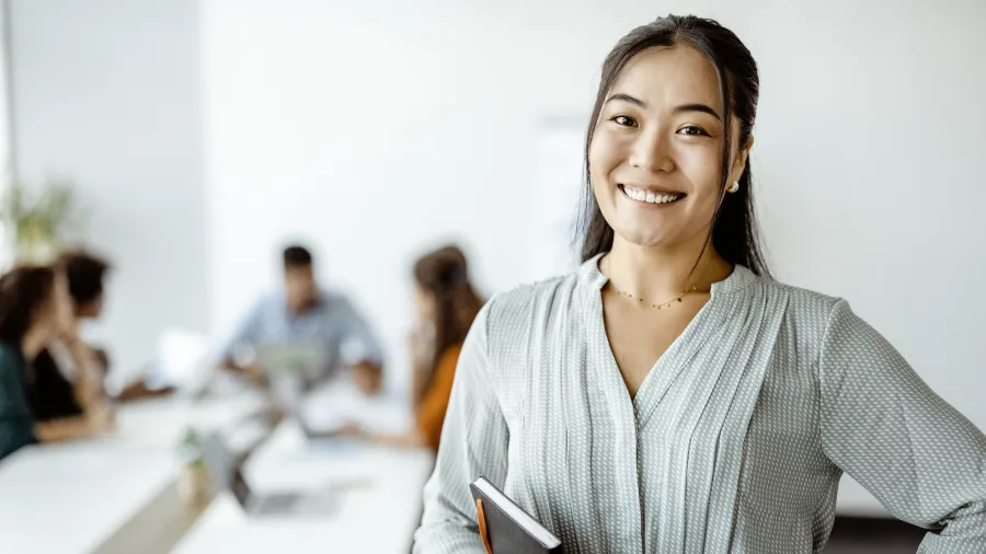 woman smiling