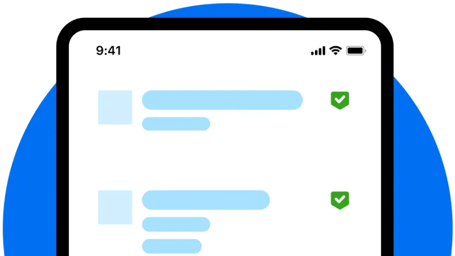screenshot of app
