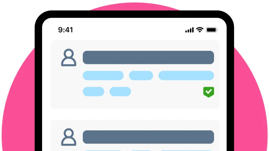 screenshot of app