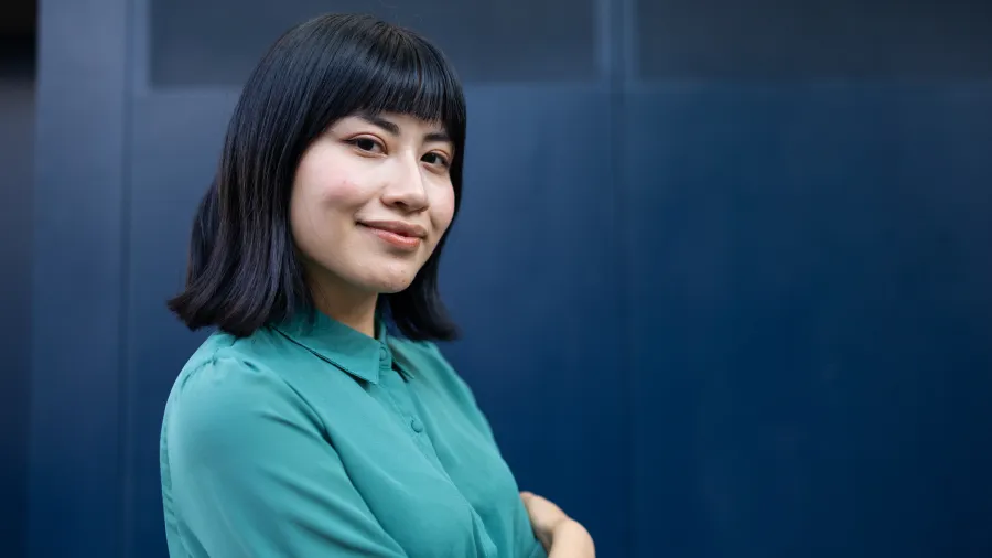 woman smiling