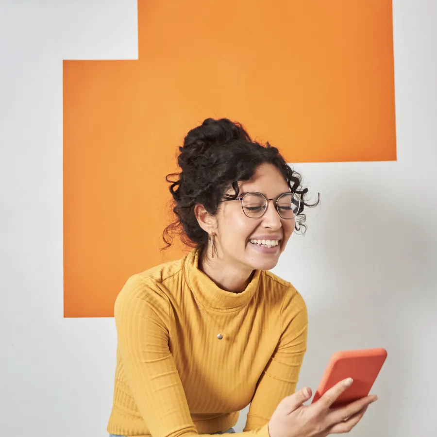 woman smiling