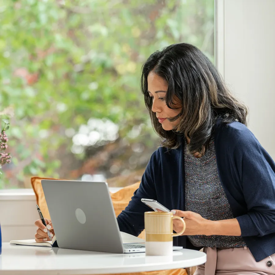 Woman on computer