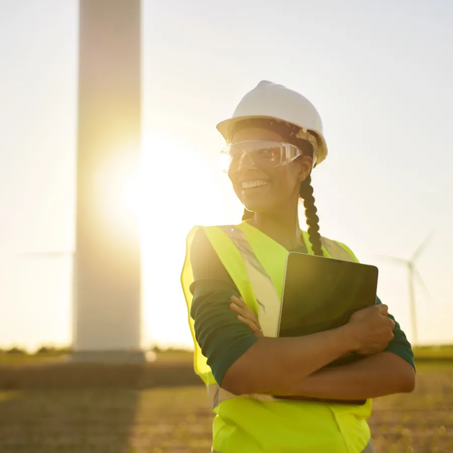 woman in the field