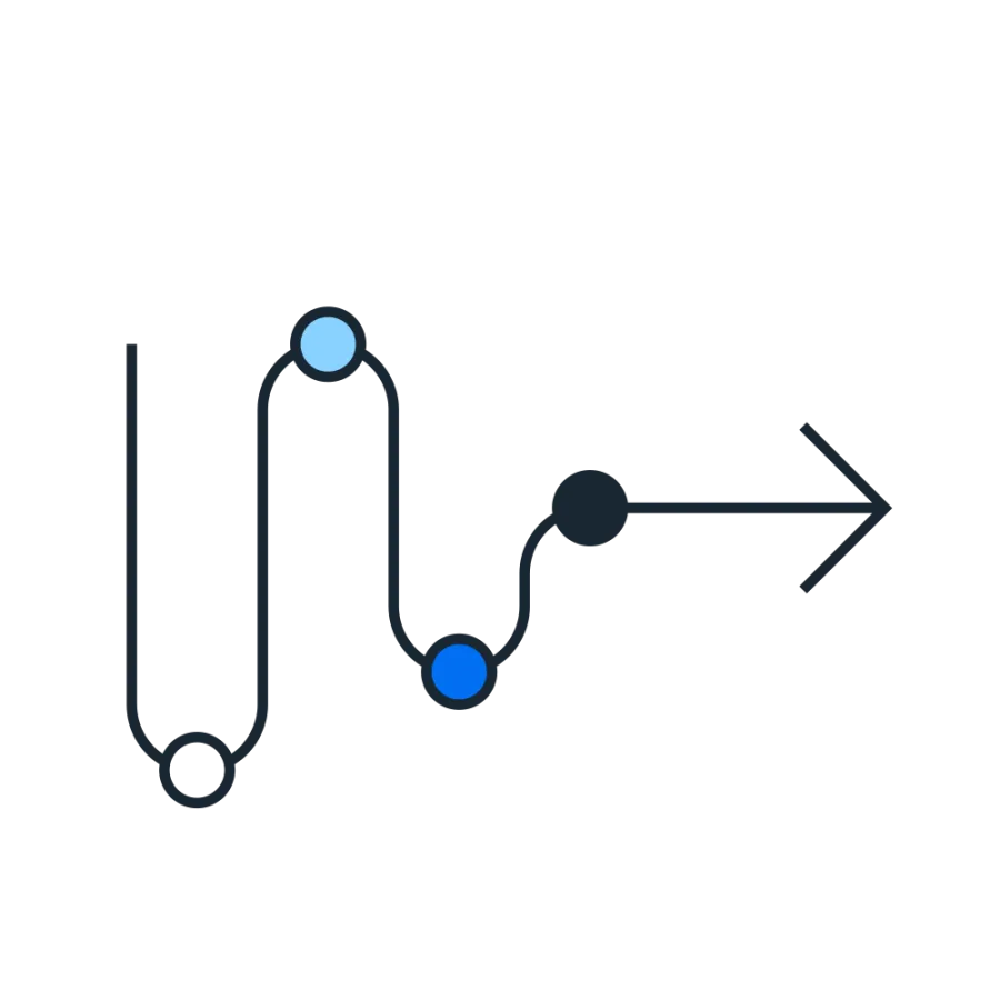graphic of lines streamlining efficiency